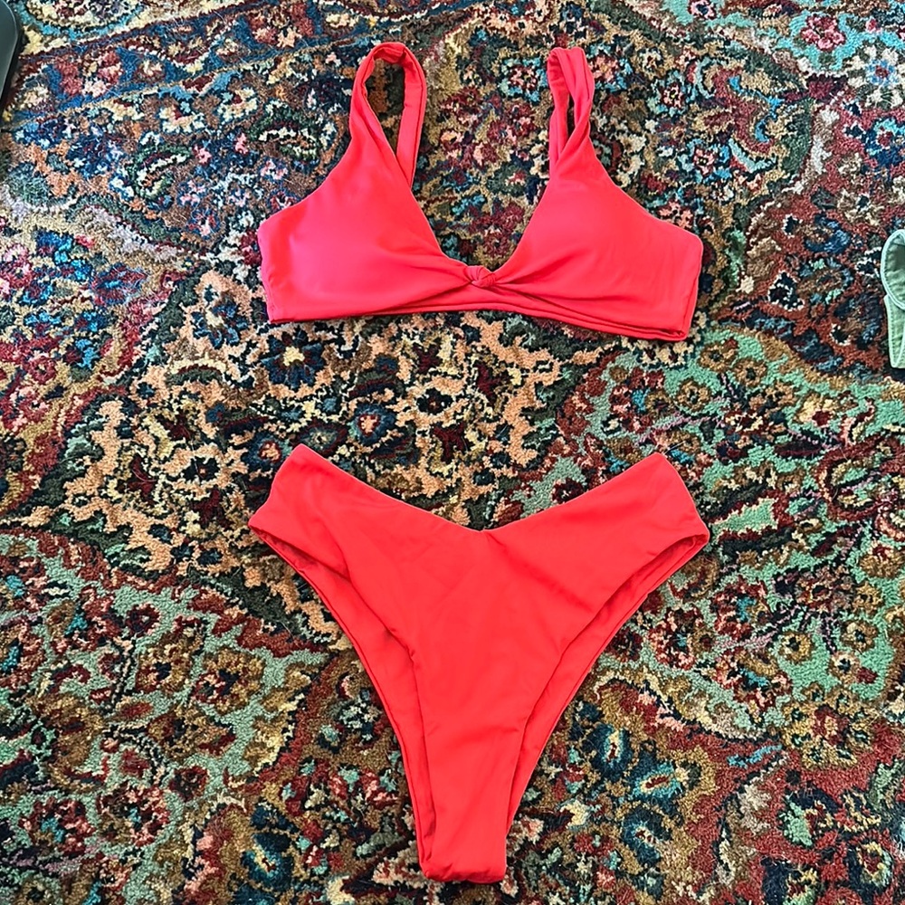 Vibrant Red Bikini Set